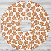 ジンジャーブレッドマンクッキーかわいいクリスマス ブラッシュドポリエステルツリースカート