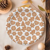 ジンジャーブレッドマンクッキーかわいいクリスマス ペーパープレート