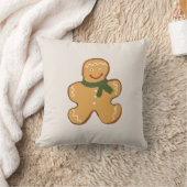 ジンジャーブレッドマンクッキーイラストレーションホリデイ クッション (ブランケット)