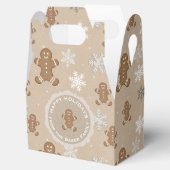 ジンジャーブレッドマンクッキークリスマスパーソナライズされたスノー フェイバーボックス (オープン)