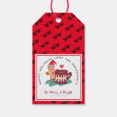 ジンジャーブレッドマンクッキークリスマスフォークアートギフト ギフトタグ (正面)