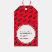 ジンジャーブレッドマンクッキークリスマスフォークアートギフト ギフトタグ (裏面)