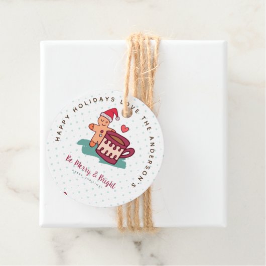 ジンジャーブレッドマンクッキークリスマスフォークアートギフト フェイバータグ (インサイチュ)