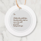 ジンジャーブレッドマンクッキークリスマスフォークアートギフト フェイバータグ (裏面)