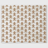 ジンジャーブレッドマンクッキークリスマスホリデイベーキング ラッピングペーパー (フラット)