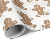 ジンジャーブレッドマンクッキークリスマスホリデイベーキング ラッピングペーパー (ロールコーナー)
