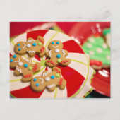 ジンジャーブレッドマンクッキークリスマスレシピはがき ポストカード (裏面)