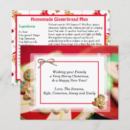 ジンジャーブレッドマンクッキークリスマスレシピクリスマス ポストカード