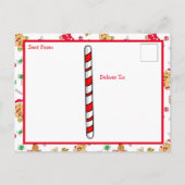 ジンジャーブレッドマンクッキークリスマスレシピ ポストカード (裏面)