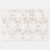 ジンジャーブレッドマンクッキースノーフレークホリデイベーキング ラッピングペーパーシート (正面2)