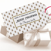 ジンジャーブレッドマンクッキーパターンメリークリスマス10 ギフトタグ