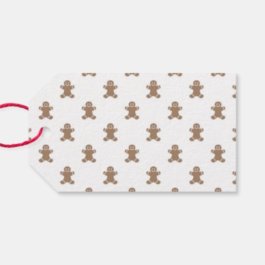 ジンジャーブレッドマンクッキーパターンメリークリスマス10 ギフトタグ (裏面横)