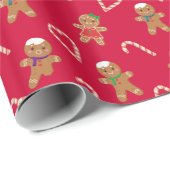 ジンジャーブレッドマンクッキーパターン ラッピングペーパー (ロールコーナー)