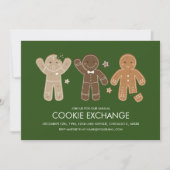 ジンジャーブレッドマンクッキーホリデーパーティー招待状 招待状 (正面)