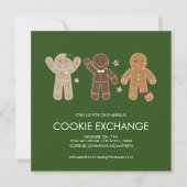 ジンジャーブレッドマンクッキーホリデーパーティー招待状 招待状 (正面)