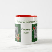 ジンジャーブレッドマンクッキーホリデーフォト ツートーンマグカップ (中央)