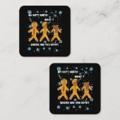 ジンジャーブレッドマンクッキーマイお尻ティートクリおもしろいズム スクエア名刺 (正面/裏面)