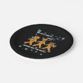 ジンジャーブレッドマンクッキーマイお尻ティートクリおもしろいズム ペーパープレート (アングル)