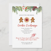 ジンジャーブレッドマンクッキー交換パーティの招待状 案内状 (正面)