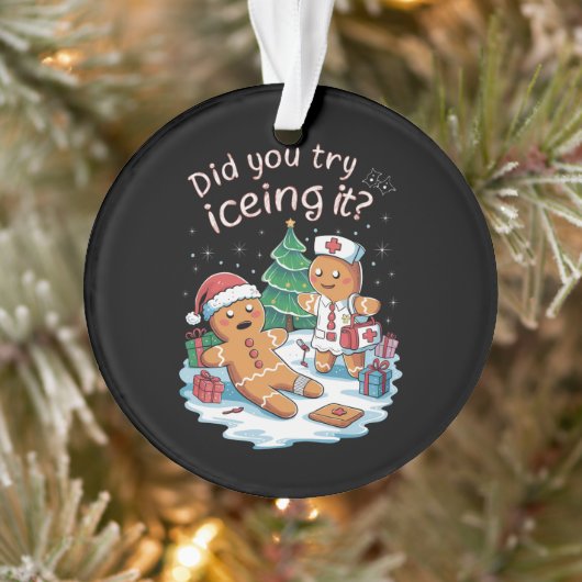 ジンジャーブレッドマンクッキー醜いセーターOhスナップクリスマス オーナメント (ツリー)