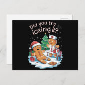 ジンジャーブレッドマンクッキー醜いセーターOhスナップクリスマス シーズンポストカード (正面/裏面)