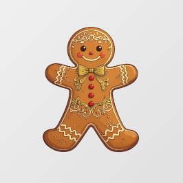 ジンジャーブレッドマンクッキー かわいいクリスマス ウィンドウサイン