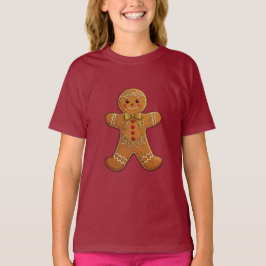 ジンジャーブレッドマンクッキー かわいいクリスマス Tシャツ