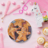 ジンジャーブレッドマンクッキー | メリークリスマス ペーパープレート (パーティー)