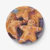 ジンジャーブレッドマンクッキー | メリークリスマス ペーパープレート (正面)