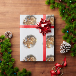 ジンジャーブレッドマンクッキー 気まぐれなクリスマス ラッピングペーパー