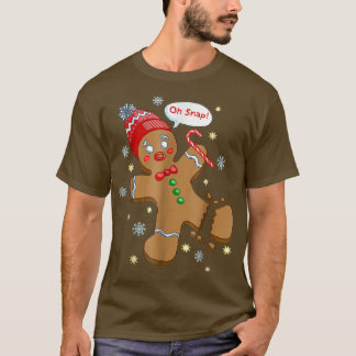 ジンジャーブレッドマンクッキーX-Mas OhスナップおもしろいかわいいCh Tシャツ