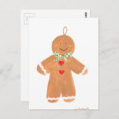 ジンジャーブレッドマンクリスマスクッキークリスマスかわいい ポストカード (正面/裏面)