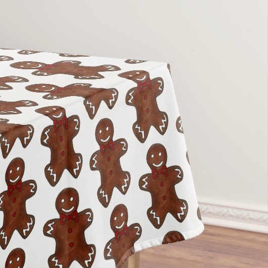 ジンジャーブレッドマンクリスマスクッキーホリデイベーキング テーブルクロス (インサイチュ)
