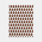 ジンジャーブレッドマンクリスマスクッキーホリデイベーキング フリースブランケット (正面)