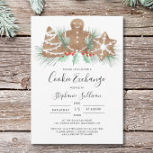 ジンジャーブレッドマンクリスマスクッキー交換パーティー 招待状