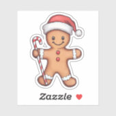 ジンジャーブレッドマンクリスマスクッキー シール (シート)