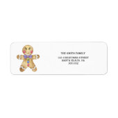 ジンジャーブレッドマンクリスマスクッキー ラベル (正面)