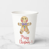ジンジャーブレッドマンクリスマスクッキー 紙コップ (裏面)