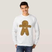ジンジャーブレッドマンクリスマスクッキー Tシャツ (正面フル)