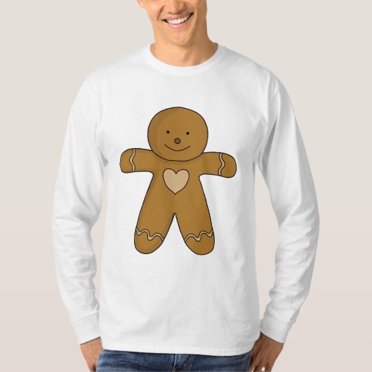 ジンジャーブレッドマンクリスマスクッキー Tシャツ (正面)