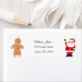 ジンジャーブレッドマンクリスマスサンタフェスティバル結婚ズ ラベル (インサイチュ)