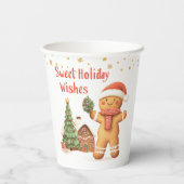 ジンジャーブレッドマンクリスマスツリー 紙コップ (裏面)