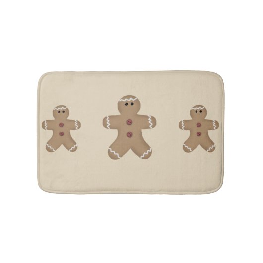 ジンジャーブレッドマンクリスマスバスマット バスマット (正面)