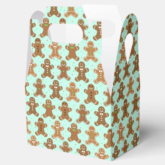 ジンジャーブレッドマンクリスマスパターン フェイバーボックス (オープン)