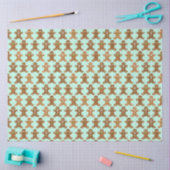 ジンジャーブレッドマンクリスマスパターン 薄葉紙 (クラフト)