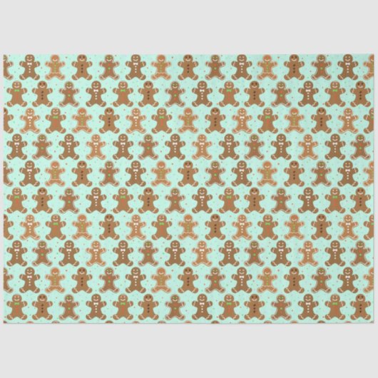 ジンジャーブレッドマンクリスマスパターン 薄葉紙 (正面)