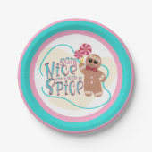 ジンジャーブレッドマンクリスマスパーティープレート ペーパープレート (正面)