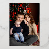 ジンジャーブレッドマンクリスマスパーティー写真 箔招待状 (裏面)