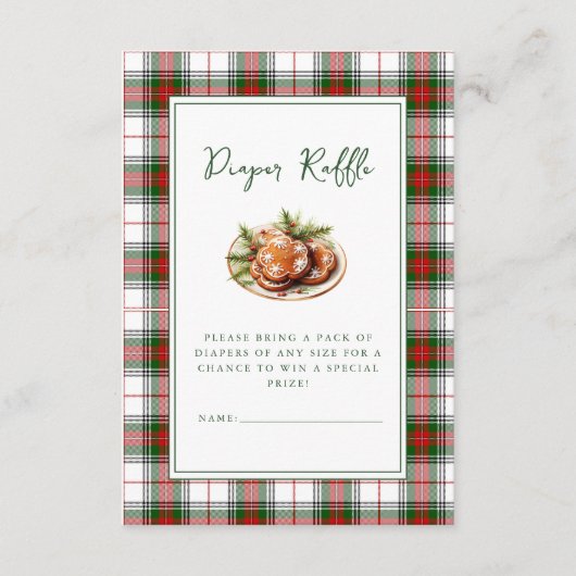 ジンジャーブレッドマンクリスマスベビーシャワー エンクロージャーカード (正面)