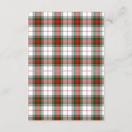 ジンジャーブレッドマンクリスマスベビーシャワー エンクロージャーカード (裏面)